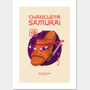 Chancleta samurai Dominican Edition Posters and Art